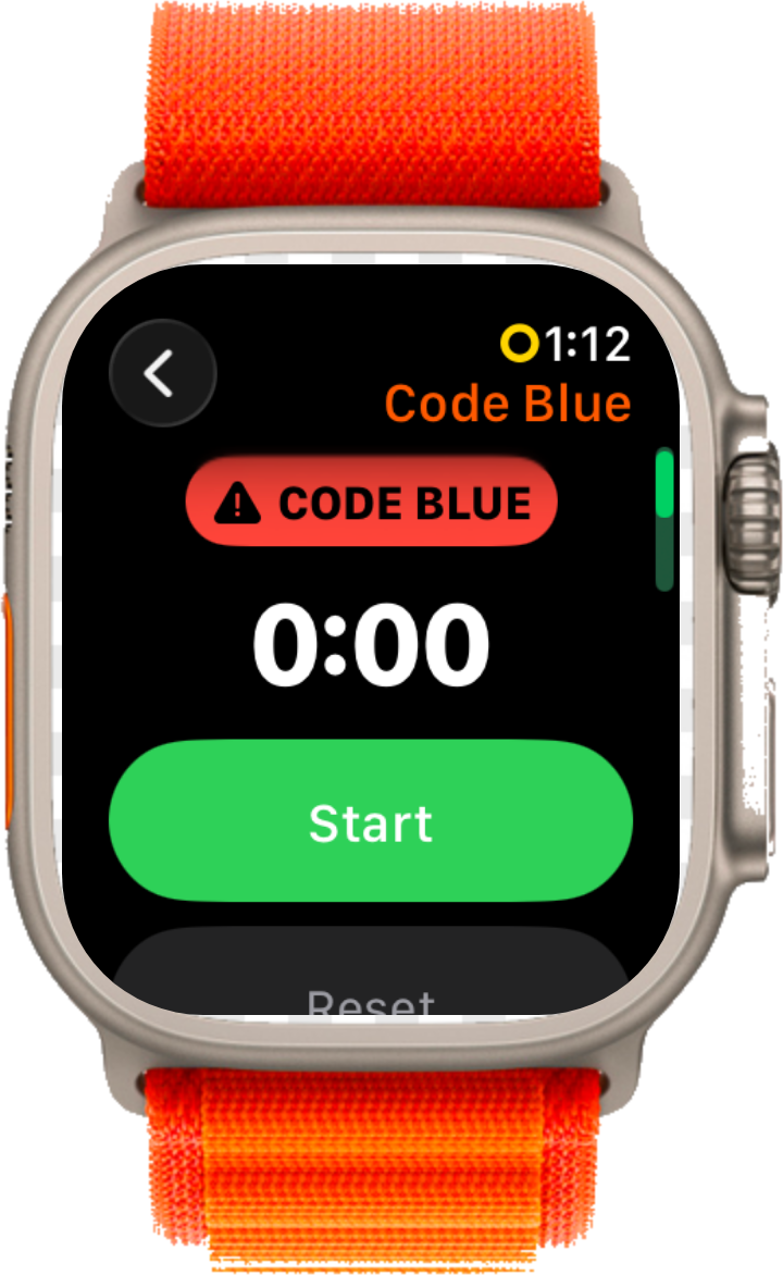 StewardMD Code Blue CPR coach on Apple Watch Ultra